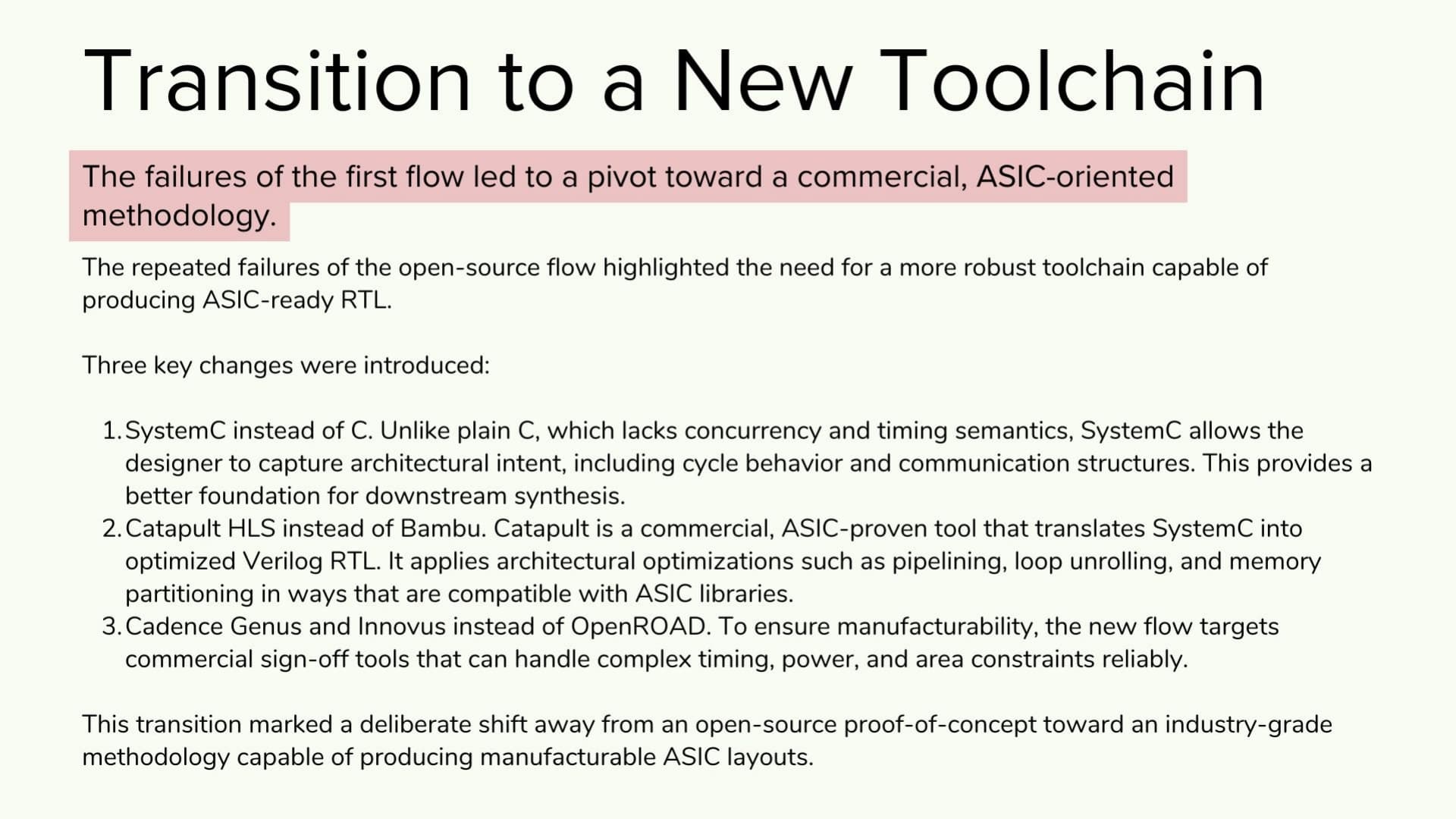 Transition to a New Toolchain. Original 2025 NSF CROSS Project presentation slide.