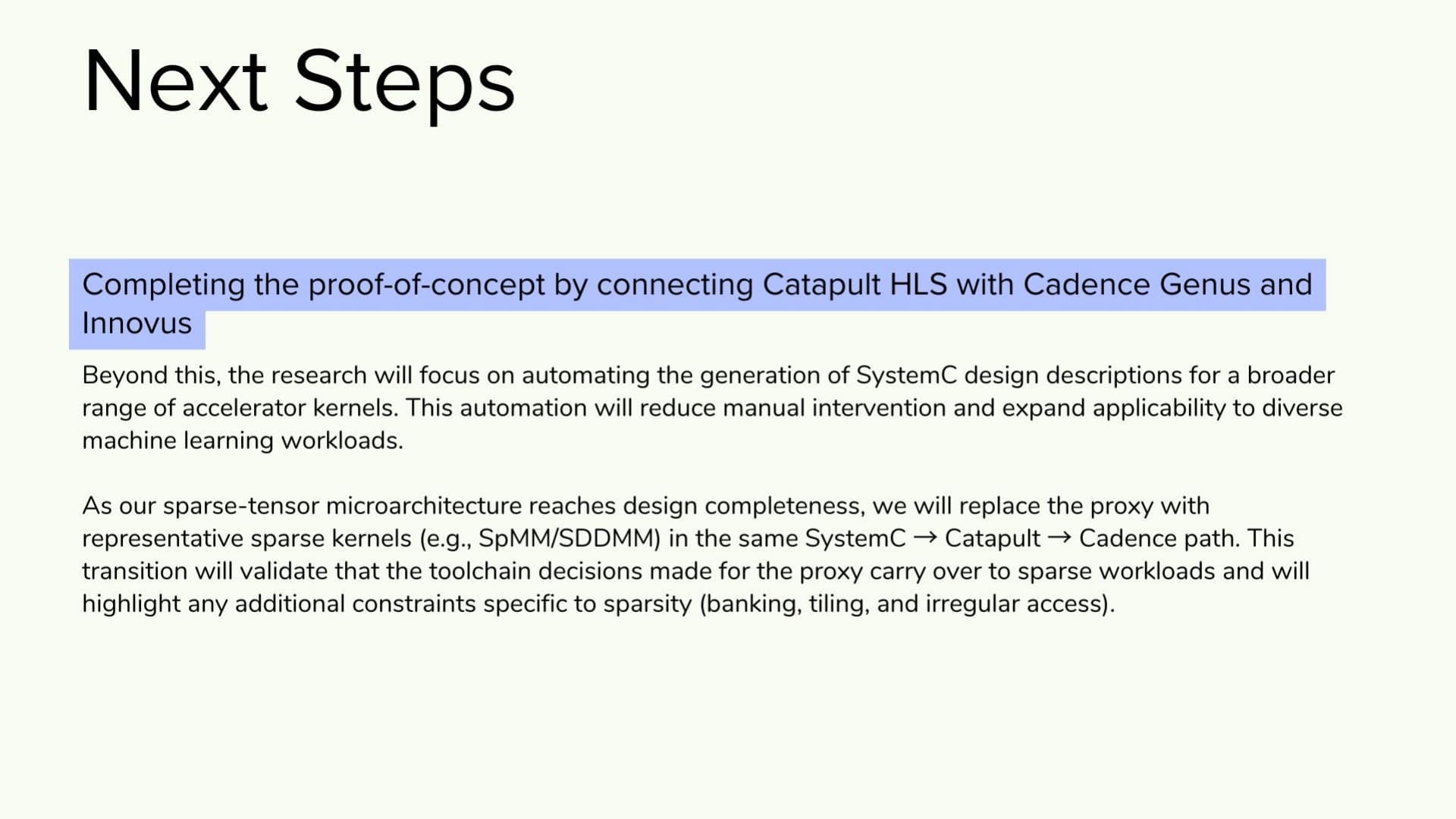 Next Steps. Original 2025 NSF CROSS Project presentation slide.